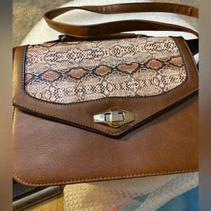 J Francis Handbag Cross Body Purse Women’s  Leather Brown